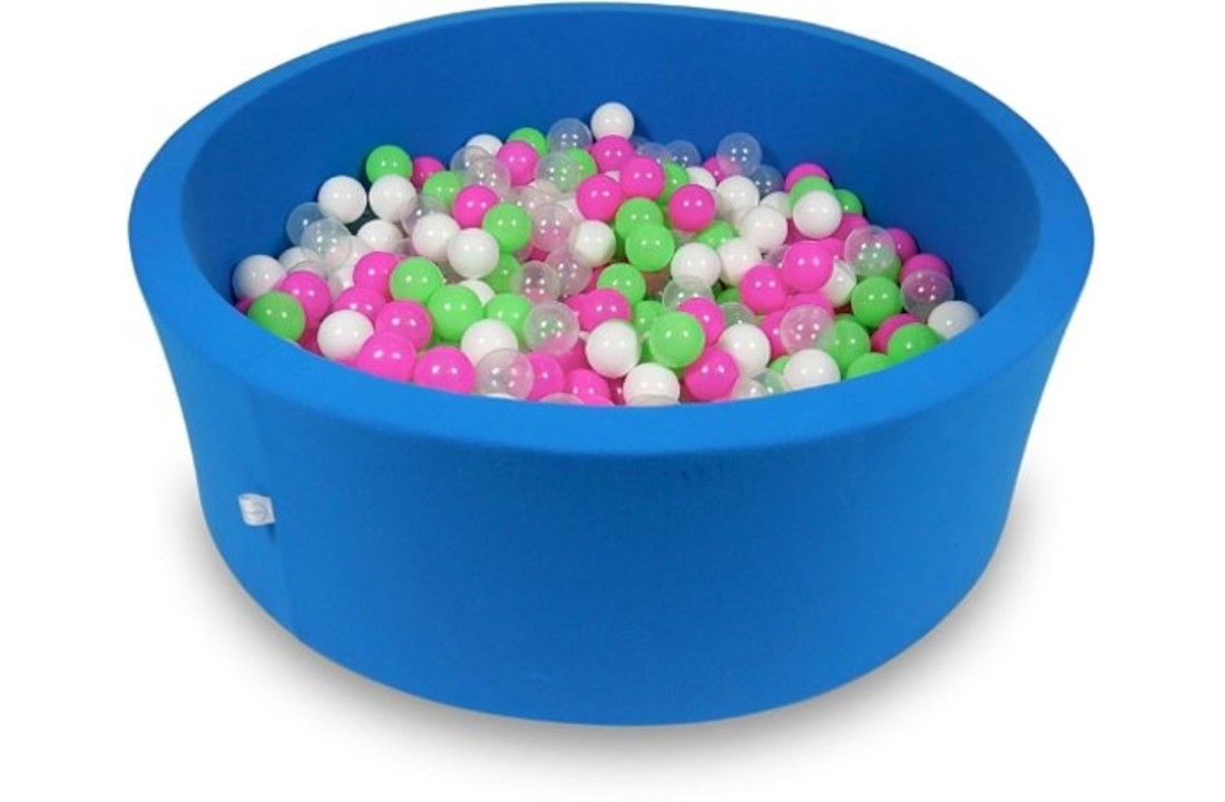 Ballenbak - 500 ballen - 115 x 40 cm - ballenbad - rond blauw