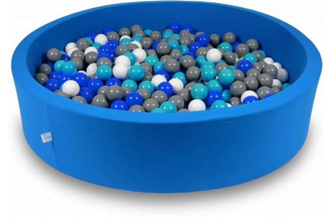 Ballenbak - 600 ballen - 130 x 30 cm - ballenbad - rond blauw