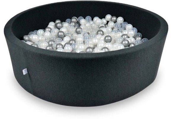 Ballenbak XXL - 700 ballen - 130 x 40 cm - ballenbad - rond zwart