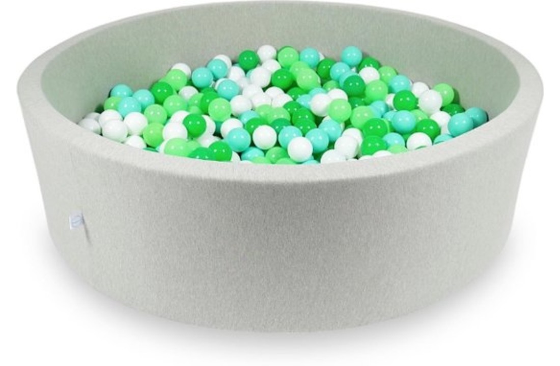 Ballenbak XXL - 700 ballen - 130 x 40 cm - ballenbad - rond grijs