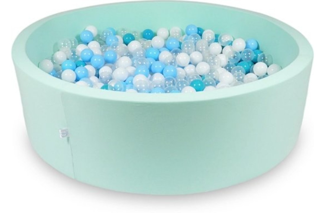Ballenbak XXL - 700 ballen - 130 x 40 cm - ballenbad - rond mint groen