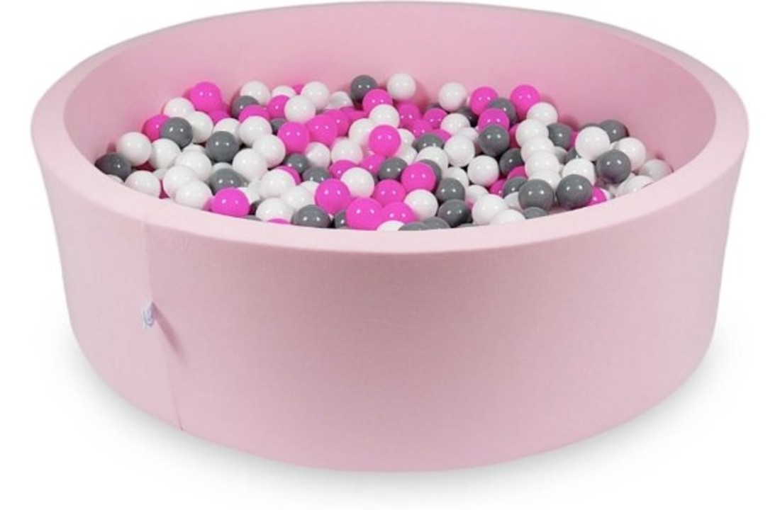 Ballenbak XXL - 700 ballen - 130 x 40 cm - ballenbad - rond roze