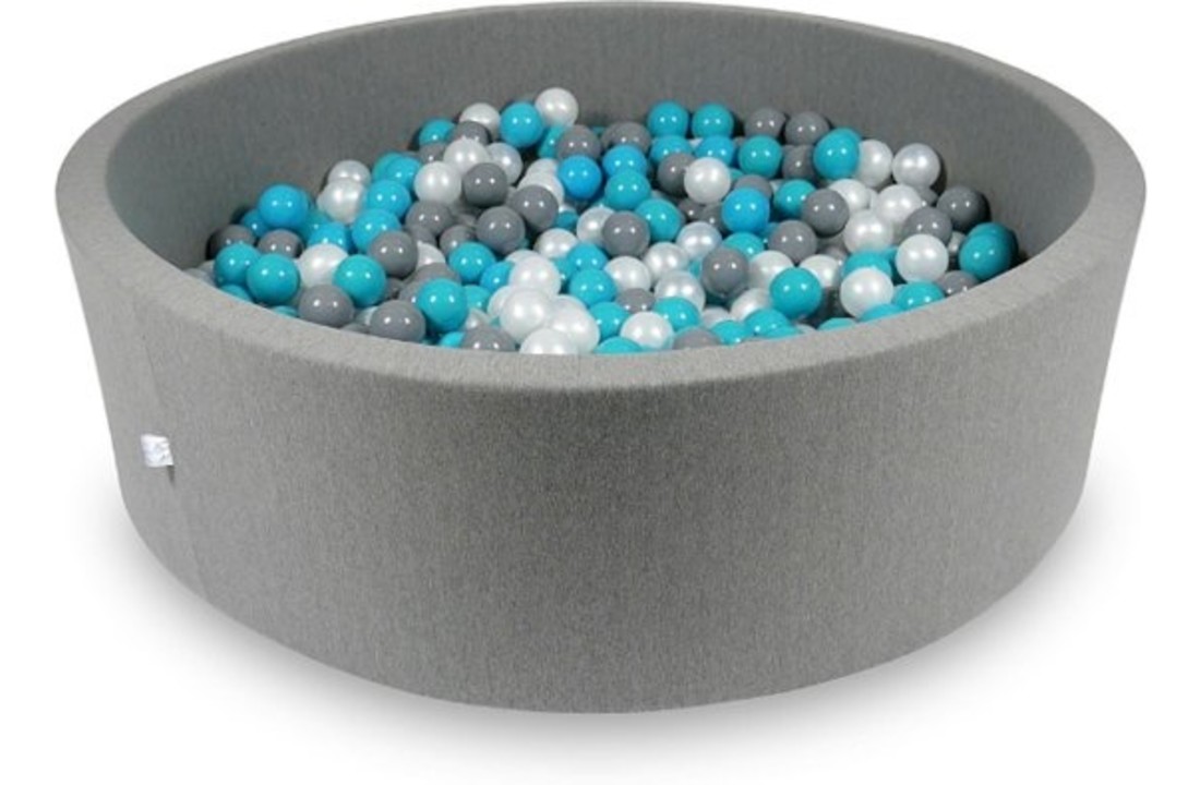 Ballenbak XXL - 700 ballen - 130 x 40 cm - ballenbad - rond donker grijs