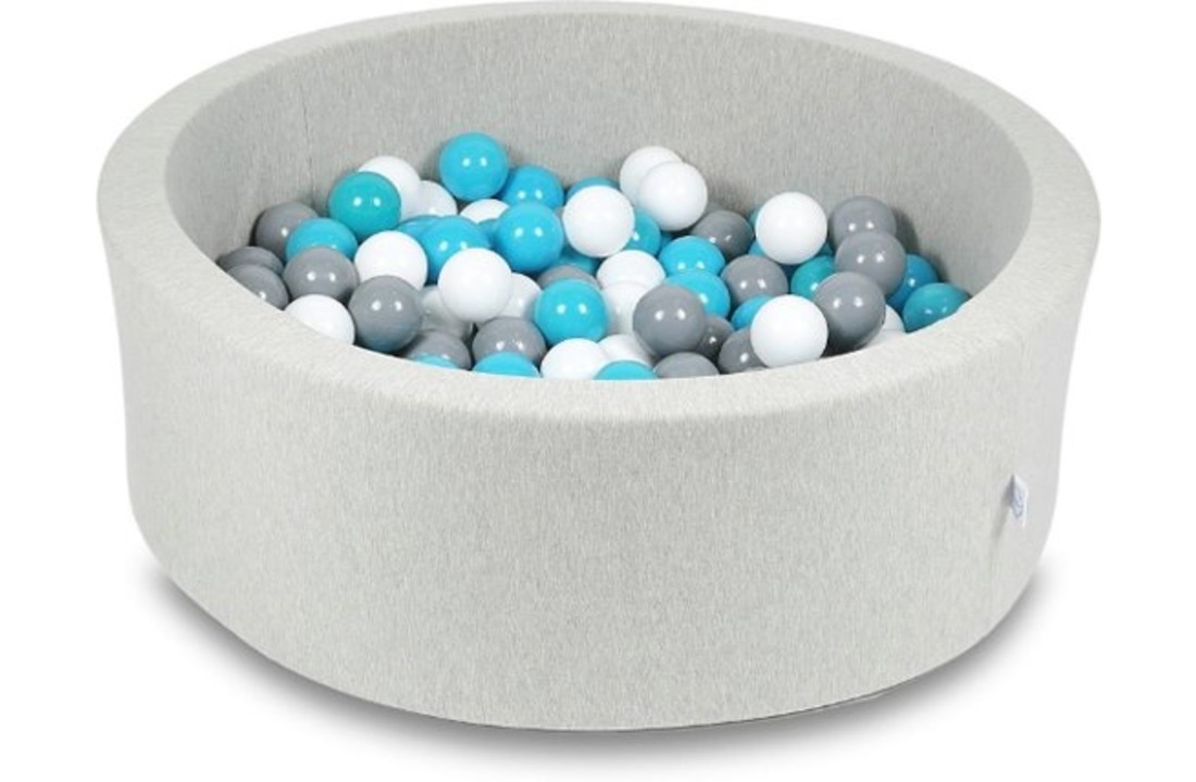 Ballenbak - 200 ballen - 90 x 30 cm - ballenbad - rond grijs