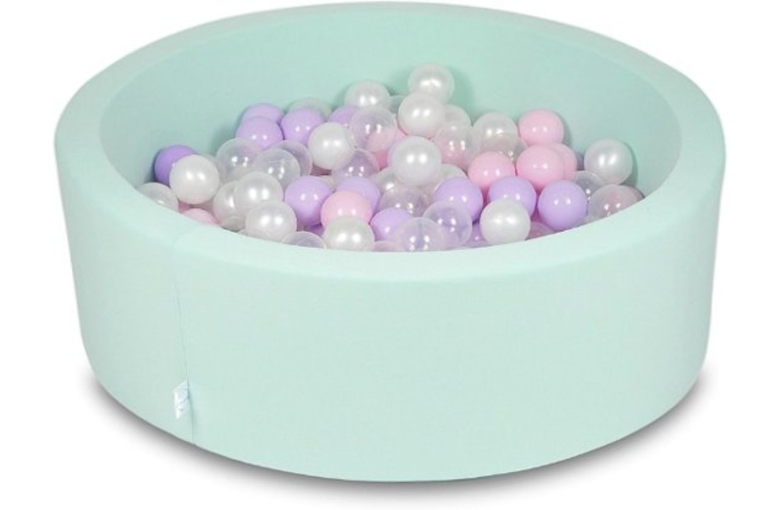 Ballenbak - 200 ballen - 90 x 30 cm - ballenbad - rond mint groen