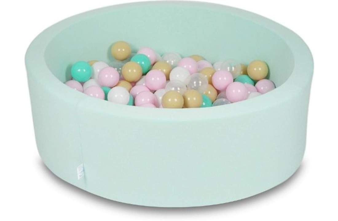 Ballenbak - 200 ballen - 90 x 30 cm - ballenbad - rond mint groen