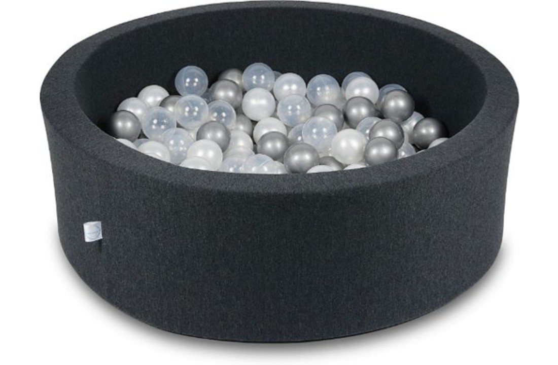 Ballenbak - 200 ballen - 90 x 30 cm - ballenbad - rond zwart