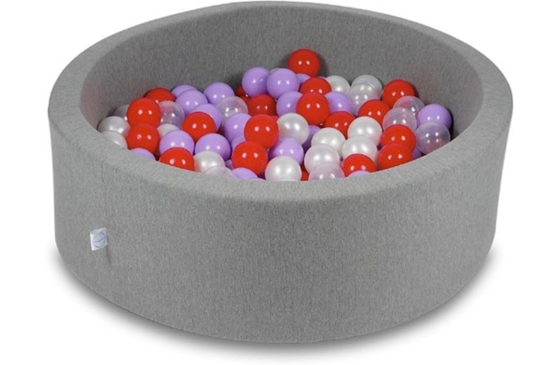 Ballenbak - 200 ballen - 90 x 30 cm - ballenbad - rond donker grijs