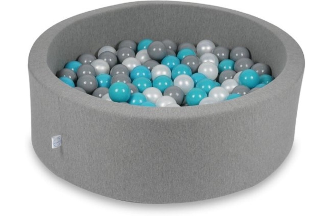 Ballenbak - 200 ballen - 90 x 30 cm - ballenbad - rond donker grijs