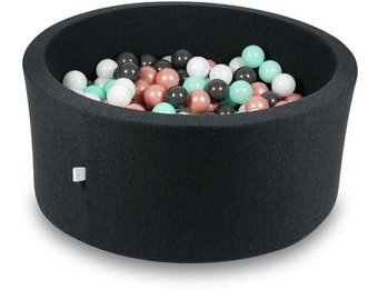 Ballenbak - 300 ballen - 90 x 40 cm - ballenbad - rond zwart