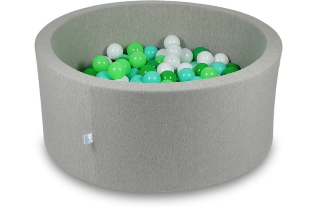 Ballenbak - 300 ballen - 90 x 40 cm - ballenbad - rond grijs