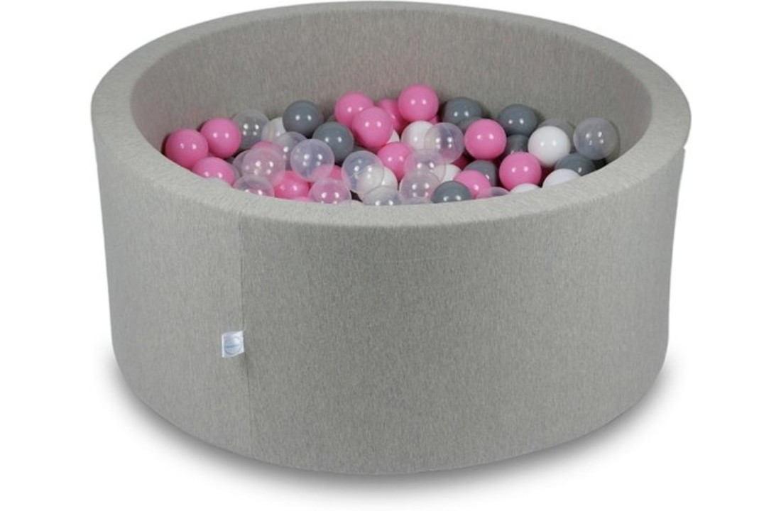 Ballenbak - 300 ballen - 90 x 40 cm - ballenbad - rond grijs