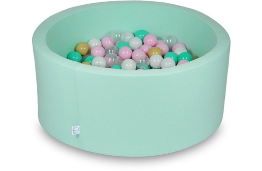 Ballenbak - 300 ballen - 90 x 40 cm - ballenbad - rond mint groen