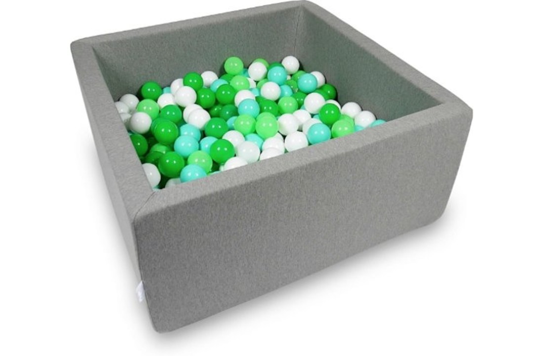 Ballenbak - 400 ballen - 90 x 90 x 40 cm - ballenbad - vierkant donker grijs