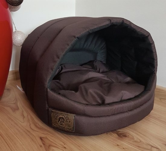 Hondenmand XS - kleine hond - box - hondemand - 39 x 40 x 34 cm - bruin - hondenbed - hondebed