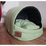 Hondenmand XS - kleine hond - box - hondemand - 39 x 40 x 34 cm - mat groen - hondenbed - hondebed