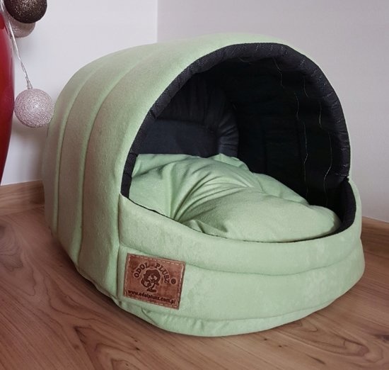 Hondenmand XS - kleine hond - box - hondemand - 39 x 40 x 34 cm - mat groen - hondenbed - hondebed