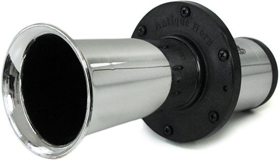 Claxon fanfare met vintage sound sound chrome