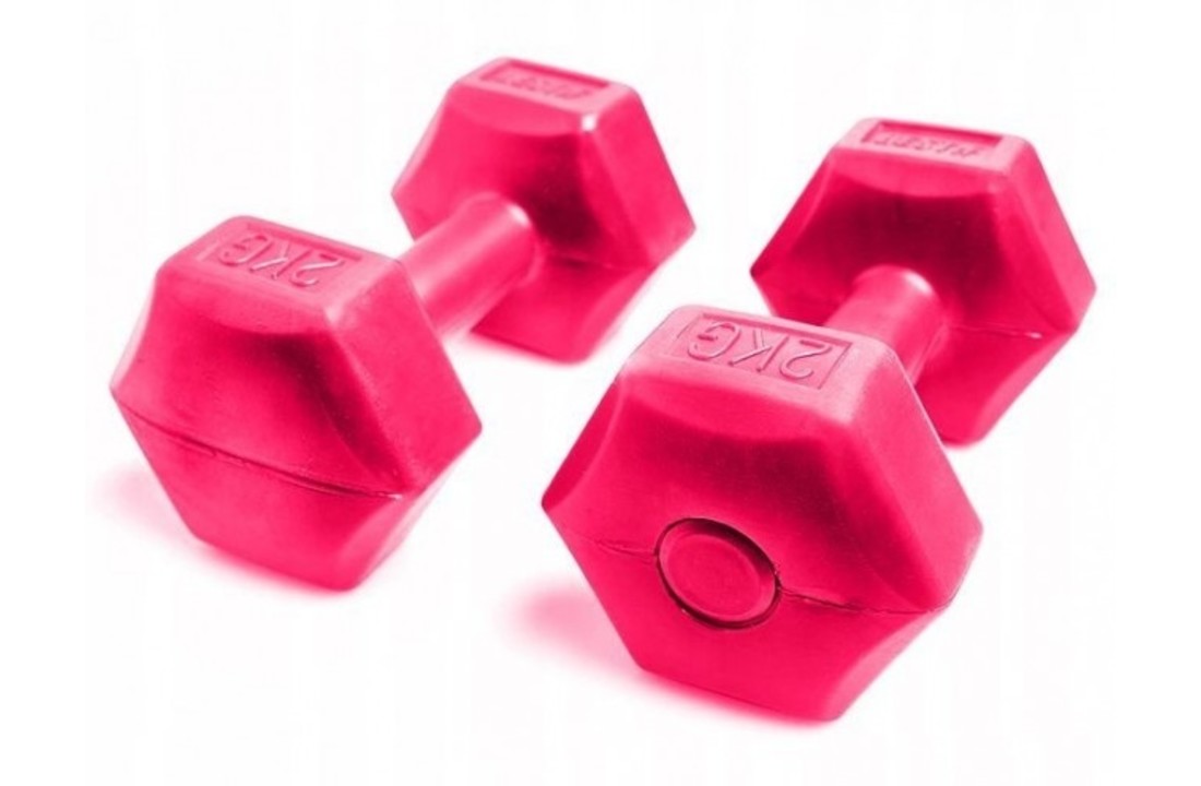 Dumbbell set 2x 2 kg - totaal 4 kg - roze