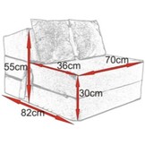Luxe logeermatras - bruin - camping matras - reismatras - opvouwbaar matras - 200 x 70 x 15 - met kussens
