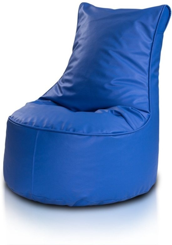 Zitzak kind 75cm blauw kunstleer