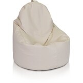 Zitzak fauteuil cappuccino- zitkussen relaxkussen - gevuld - kunstleer