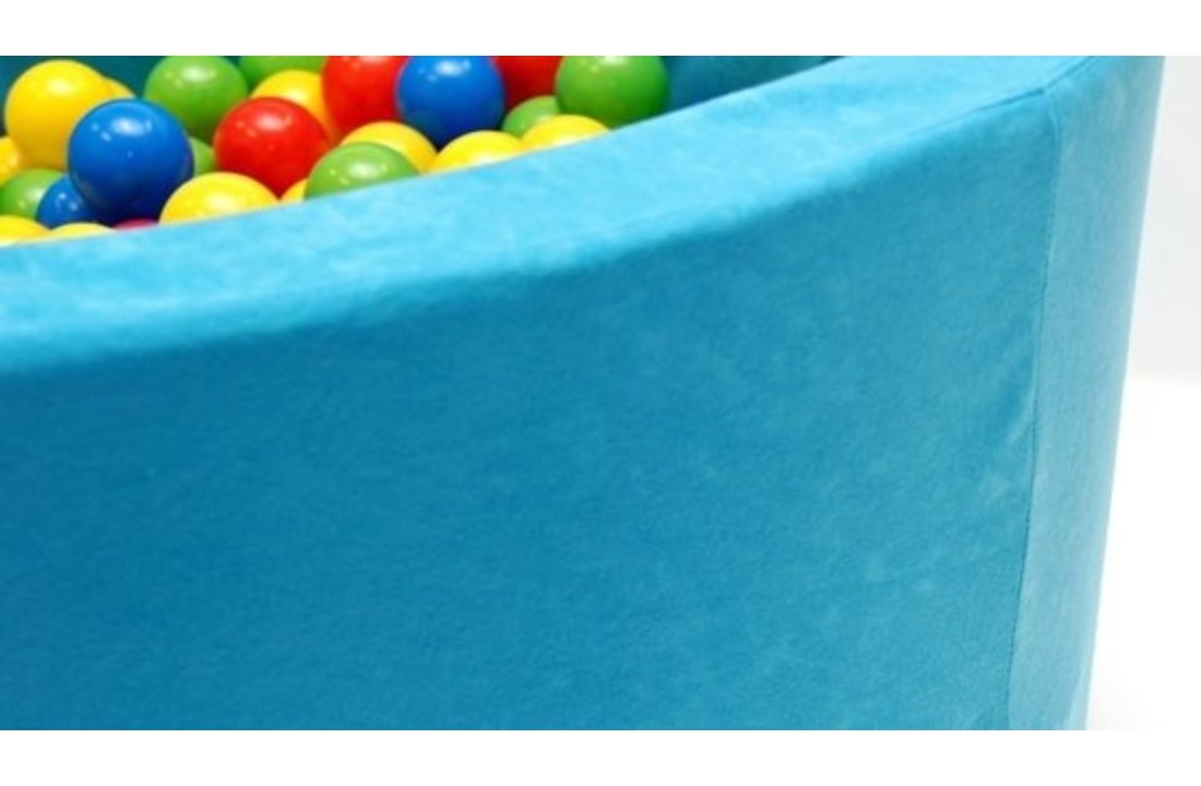 Ballenbak - stevige ballenbad - 90 x 40 cm - 200 ballen Ø 7 cm - geel, rood, groen en blauw