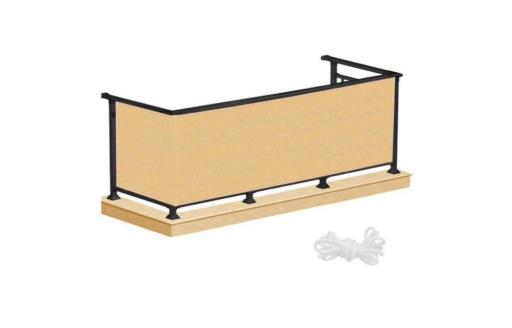 Balkon afdekhoes - schaduwnet - 90x500 cm - beige