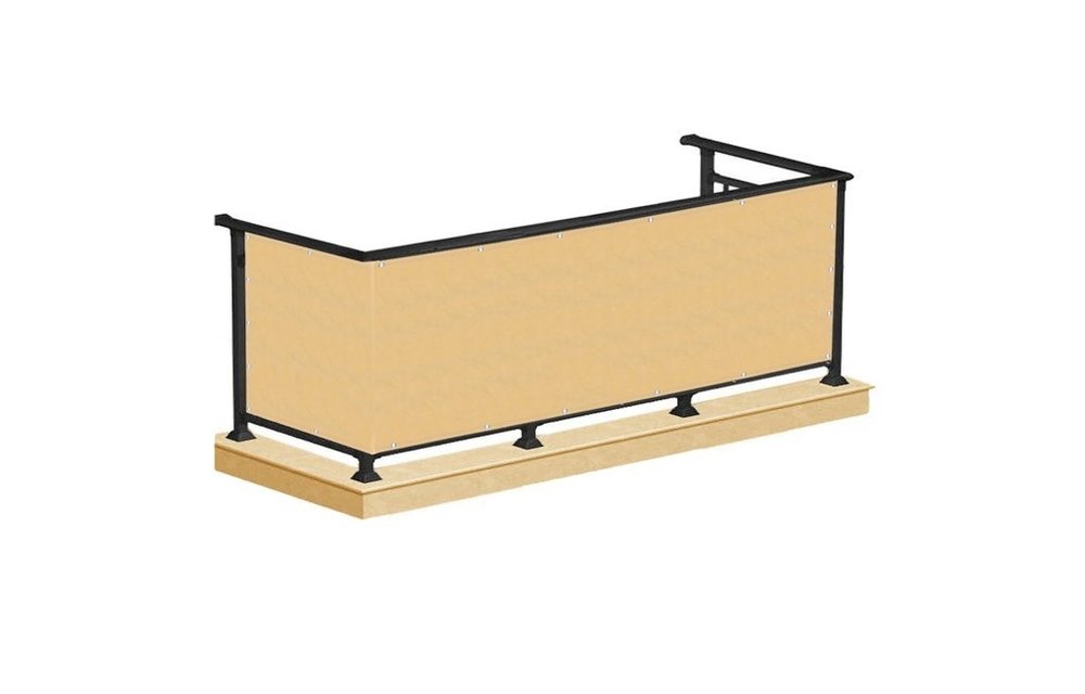Balkon afdekhoes - schaduwnet - 90x500 cm - beige