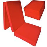 Logeermatras extra dik - rood - camping matras - reismatras - opvouwbaar matras - 195 x 70 x 15