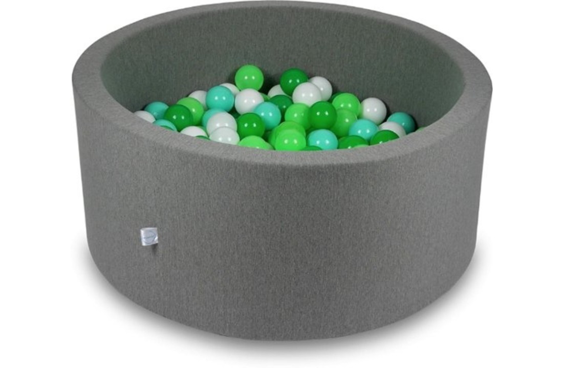 Ballenbak - 300 ballen - 90 x 40 cm - ballenbad - rond donker grijs