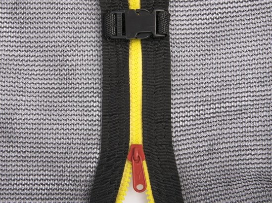 Trampoline net 252 cm - met ritssluiting - buitenzijde