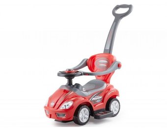 Multifunctionele kinderwagen en loopauto in-een - rood