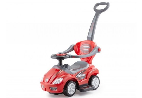 Multifunctionele kinderwagen en loopauto in-een - rood