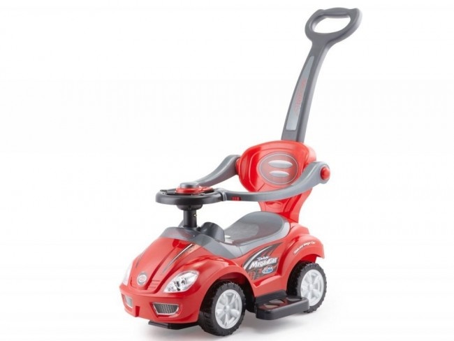Multifunctionele kinderwagen en loopauto in-een - rood
