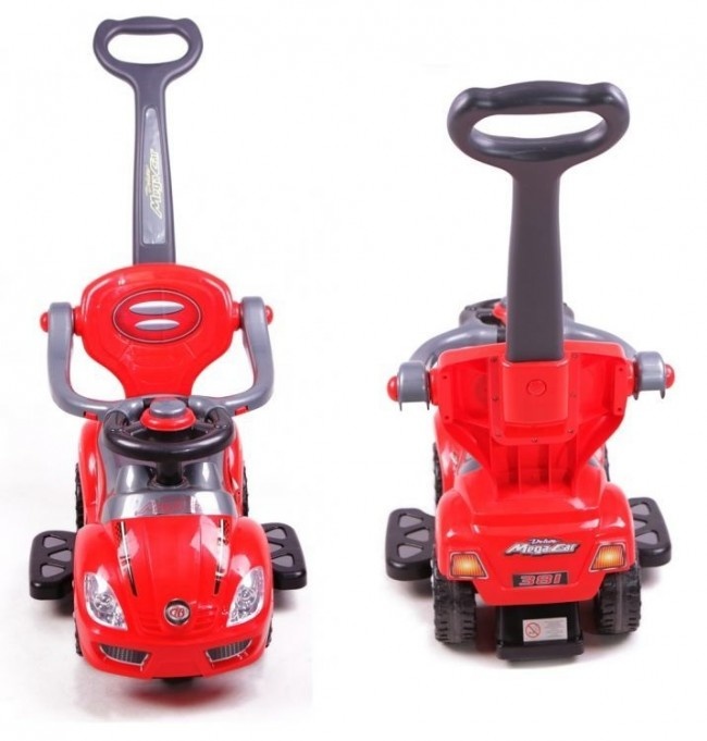 Multifunctionele kinderwagen en loopauto in-een - rood