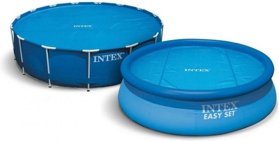 Zonne-afwering - zwembad cover - 366 cm diameter - Intex zwembaden - blauw