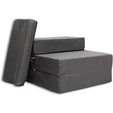 Logeermatras met kussen - 70cm x 200cm x 15cm - Opvouwbaar - Grijs