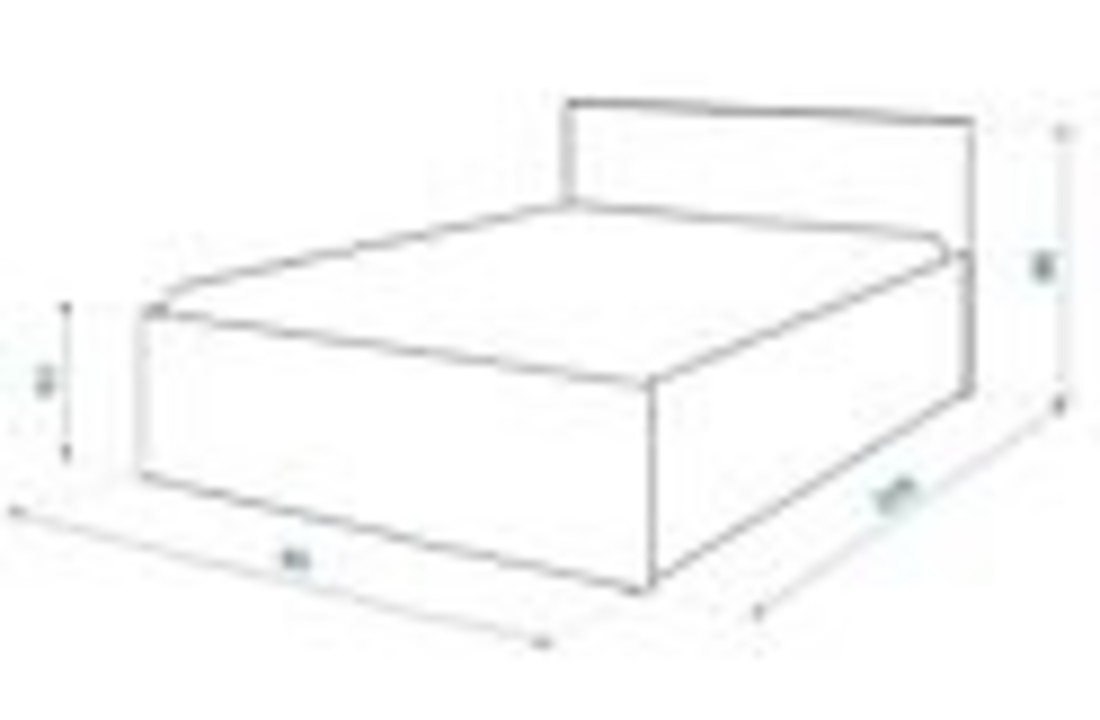 Houten bed 90x200 cm grijs - 1-persoons