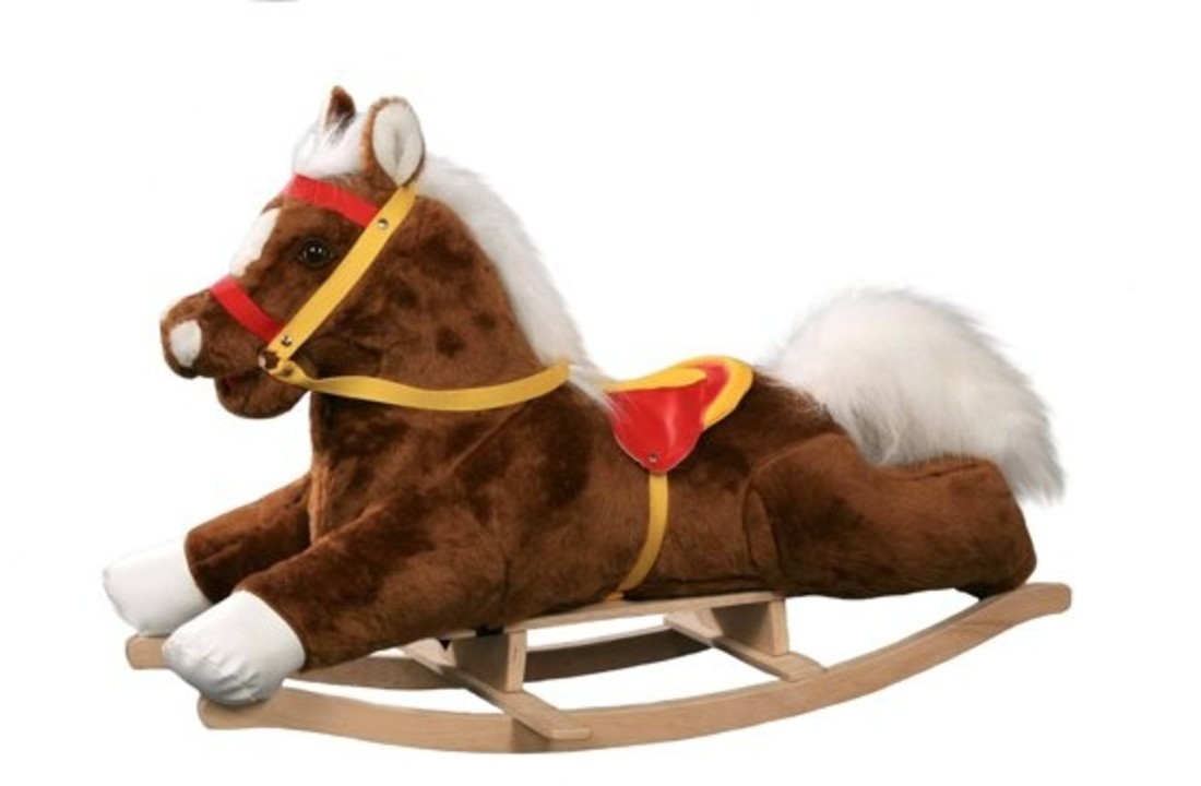 Hobbelpaard - bruin - 55 cm