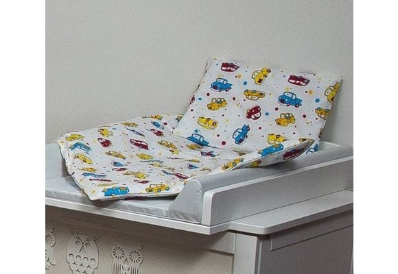 Beddengoed set voor ledikant - dekbed 80x70cm - incl. kussen - autos