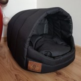 Hondenmand - kleine hond - box - hondemand - 45 x 49 x 36 cm - zwart - hondenbed - hondebed