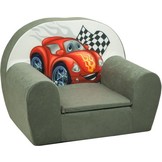 Luxe kinderstoel - kinderfauteuil - sofa - 60 x 45 - grijs - cars