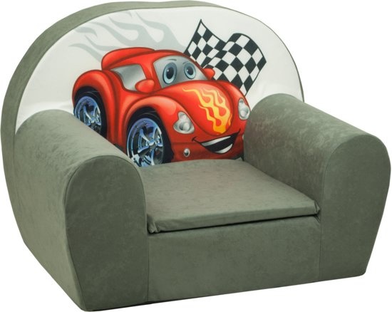 Luxe kinderstoel - kinderfauteuil - sofa - 60 x 45 - grijs - cars