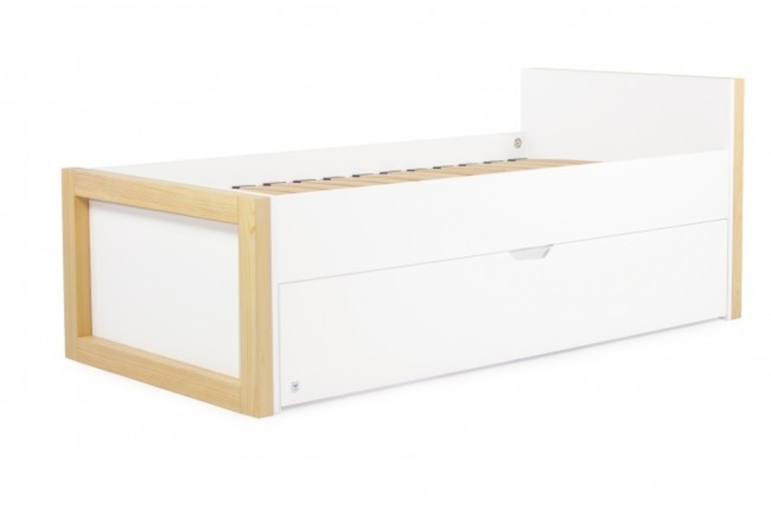 Houten kinderbed 80x160 cm wit met grote lade