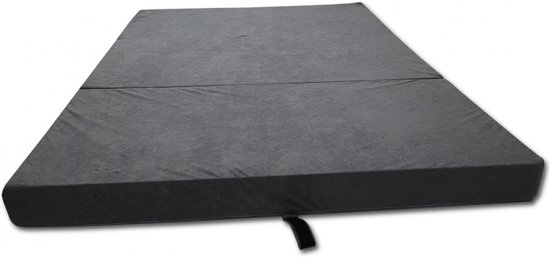 Logeermatras grijs  - opvouwbaar matras - 200x80x10 cm - campingmatras