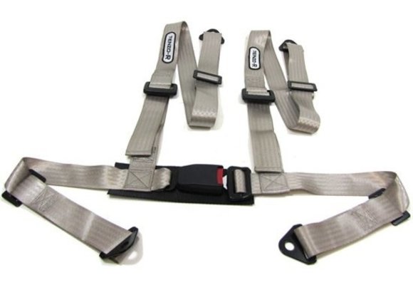 Sportgordel 4 punts zilver