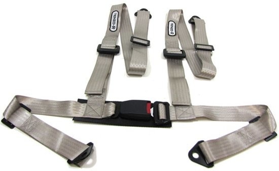 Sportgordel 4 punts zilver