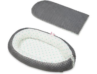 Babynestje - Wasbare hoes - 100% katoen - Grijze sterren