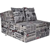 Luxe logeermatras - newspaper - camping matras - reismatras - opvouwbaar matras - 200 x 70 x 15 - met kussens